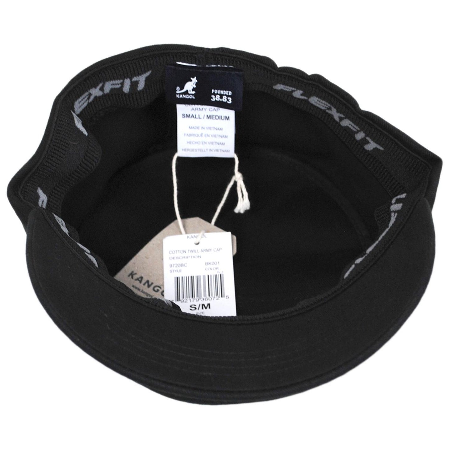 Kangol | Flexfit Cotton Twill Army Cap | 201110 | under | BLACK