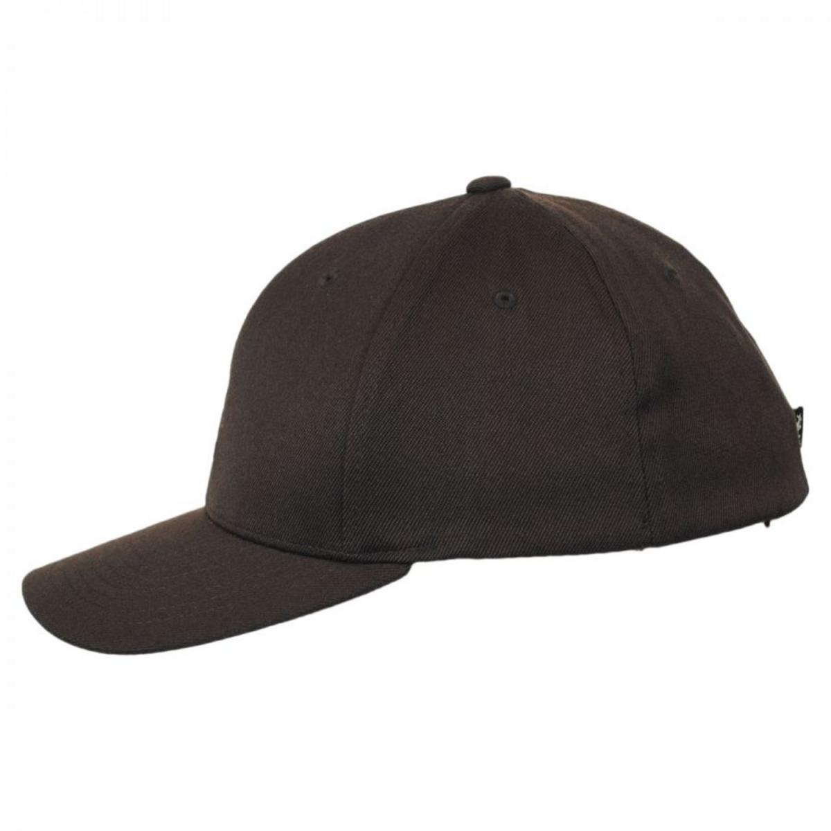Kangol | Logo Wool FlexFit Fitted Baseball Cap | 201104 | profile | BROWN