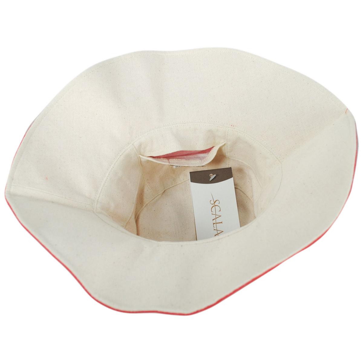 Scala | Alma Ponytail Cotton Bucket Hat | 106443 | under | CORAL