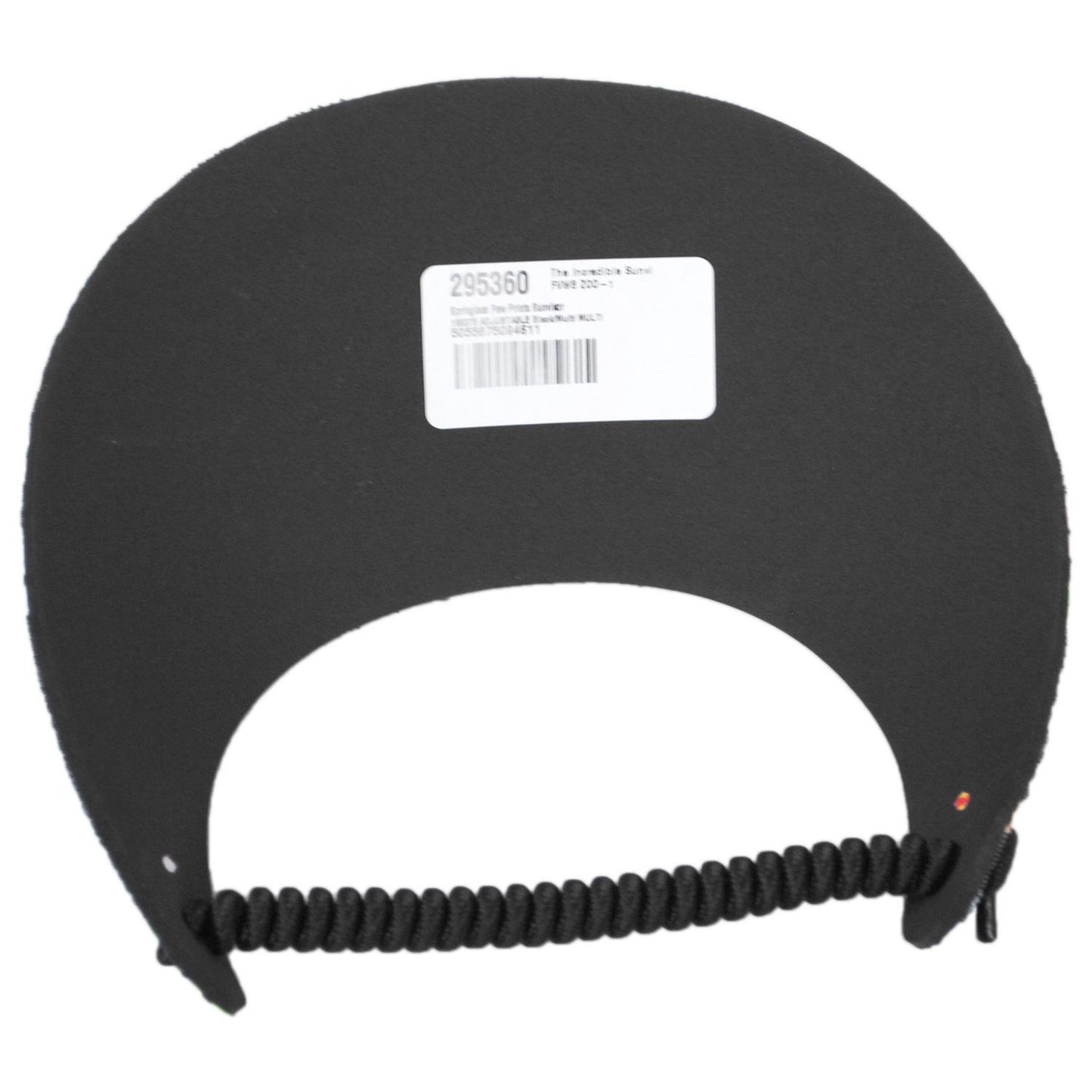 The Incredible Sunvisor | Springlace Paw Prints Sunvisor | 196375 | under | BLACK/MULTI