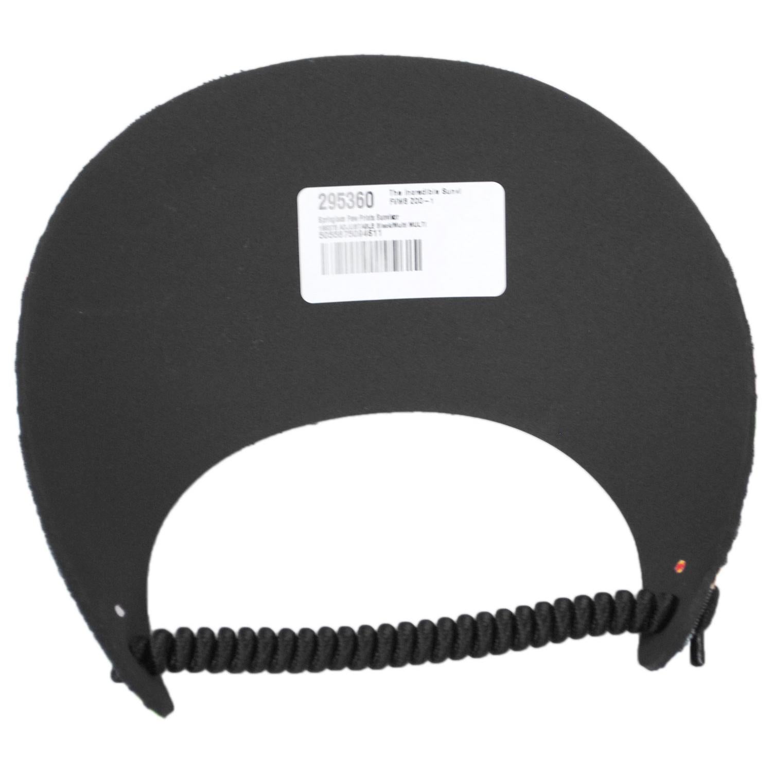 The Incredible Sunvisor | Springlace Paw Prints Sunvisor | 196375 | under | BLACK/MULTI