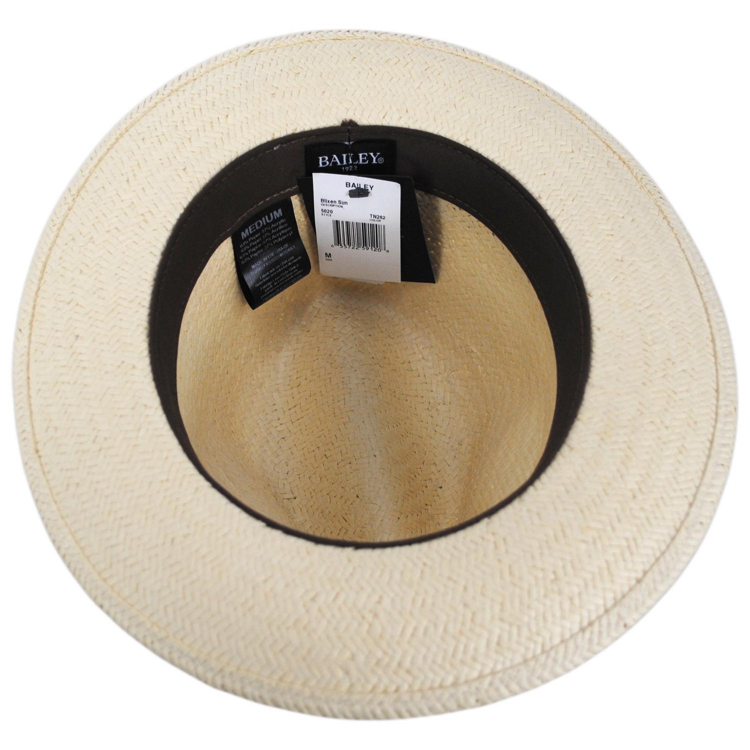 Bailey 1922 | Blixen Sun Raindura Straw Fedora Hat | 127936 | under | TAN
