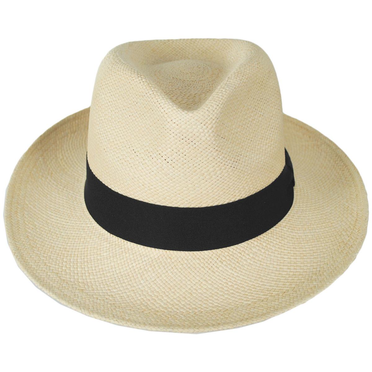 Jaxon Hats | Panama Straw C-Crown Fedora Hat | 127111 | front | NATURAL