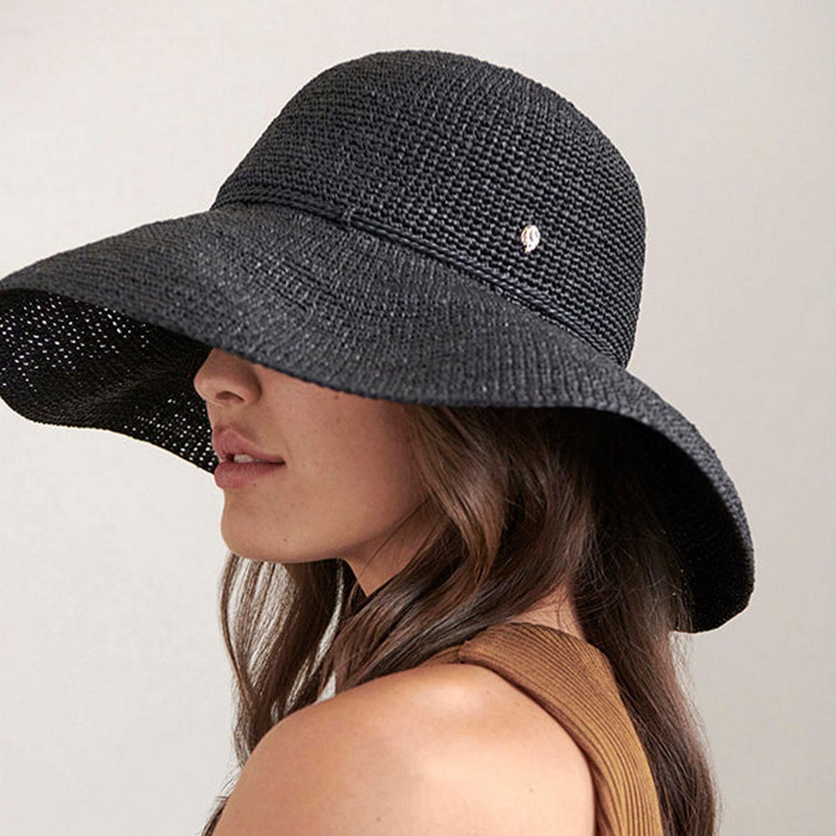 Helen Kaminski | Provence 12 Raffia Straw Sun Hat | 120810 | lsfone | CHARCOAL