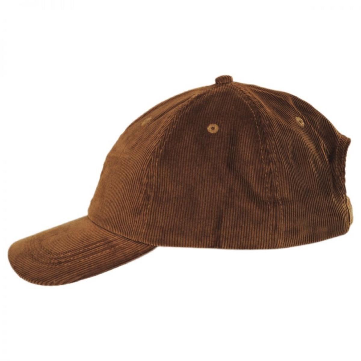 Kangol | Logo Corduroy Strapback Baseball Cap Dad Hat | 201182 | profile | WOOD