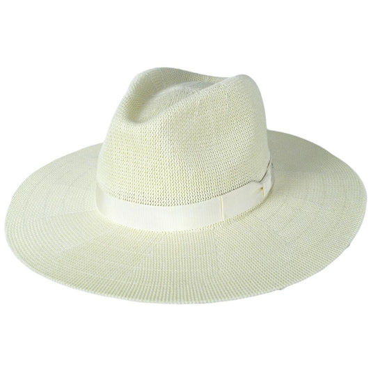 BRIXTON HATS | Lyons Cotton Knit Fedora Hat | 107408 | lead | NATURAL