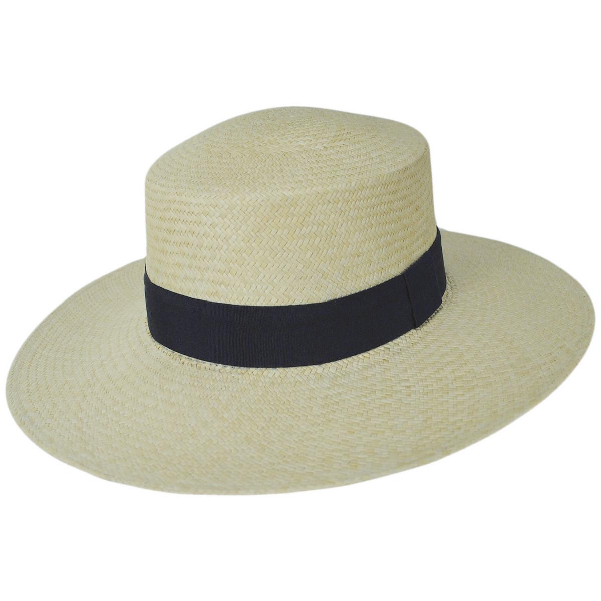 3 Regions Trade Co. | Bolero Cuenca Panama Straw Hat - FINAL SALE | 128751 | lead | NATURAL/NAVY