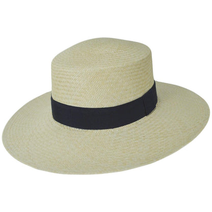 3 Regions Trade Co. | Bolero Cuenca Panama Straw Hat | 128751 | lead | NATURAL/NAVY