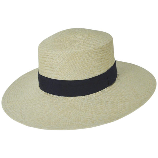 3 Regions Trade Co. | Bolero Cuenca Panama Straw Hat - FINAL SALE | 128751 | lead | NATURAL/NAVY