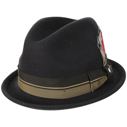 BRIXTON HATS | 20th Anniversary Gain Wool Felt Fedora Hat | 135608 | lead | CHOCOLATE/GOLD