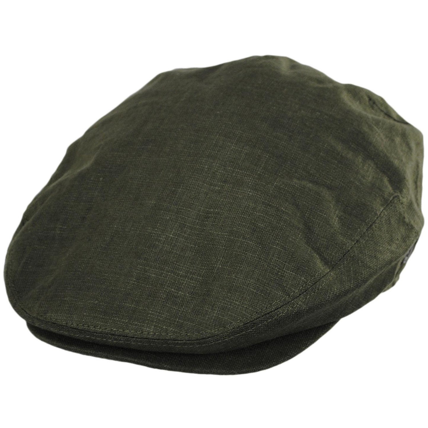 Jaxon Hats | Linen and Cotton Ivy Cap | 167732 | lead | OLIVE GREEN