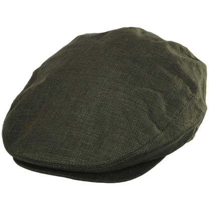 Jaxon Hats | Linen and Cotton Ivy Cap | 167732 | lead | OLIVE GREEN