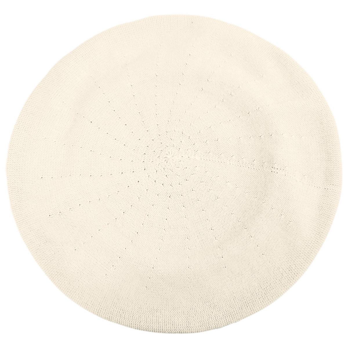 sur la tete | Cotton Beret - 11.5 inch Diameter | 151101 | under | NATURAL