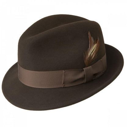 Bailey 1922 | Tino Wool LiteFelt Trilby Fedora Hat | 130008 | lead | BROWN