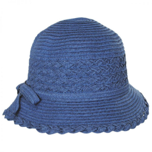 Jeanne Simmons | Kid's Toyo Braid Cloche Hat | 505610 | front | BLUE