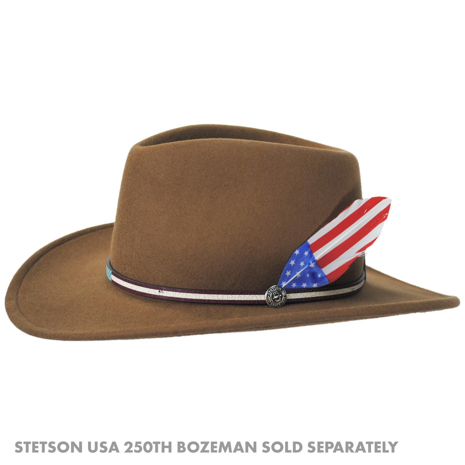 Capas Headwear | USA 250th Anniversary Side Feather | 602001 | profile | RED/WHITE/BLUE
