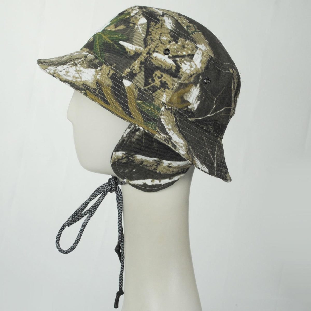 Kangol | Interlock Earflap Bucket Hat | 185851 | profile | NATURE CAMO