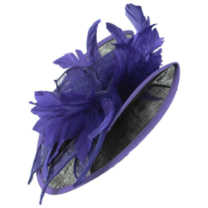 Sophia | Two Tone Folded Sinamay Straw Fascinator Hat | 122902 | lead | PURPLE