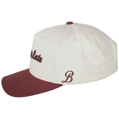 BRIXTON HATS | Always Late Cotton Snapback Baseball Cap | 201735 | profile | OFF WHITE/DARK BRICK