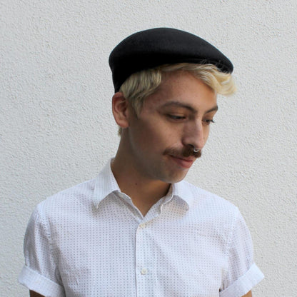 Jaxon Hats | Wool Ascot Cap | 167550 | lsmtwo | BLACK