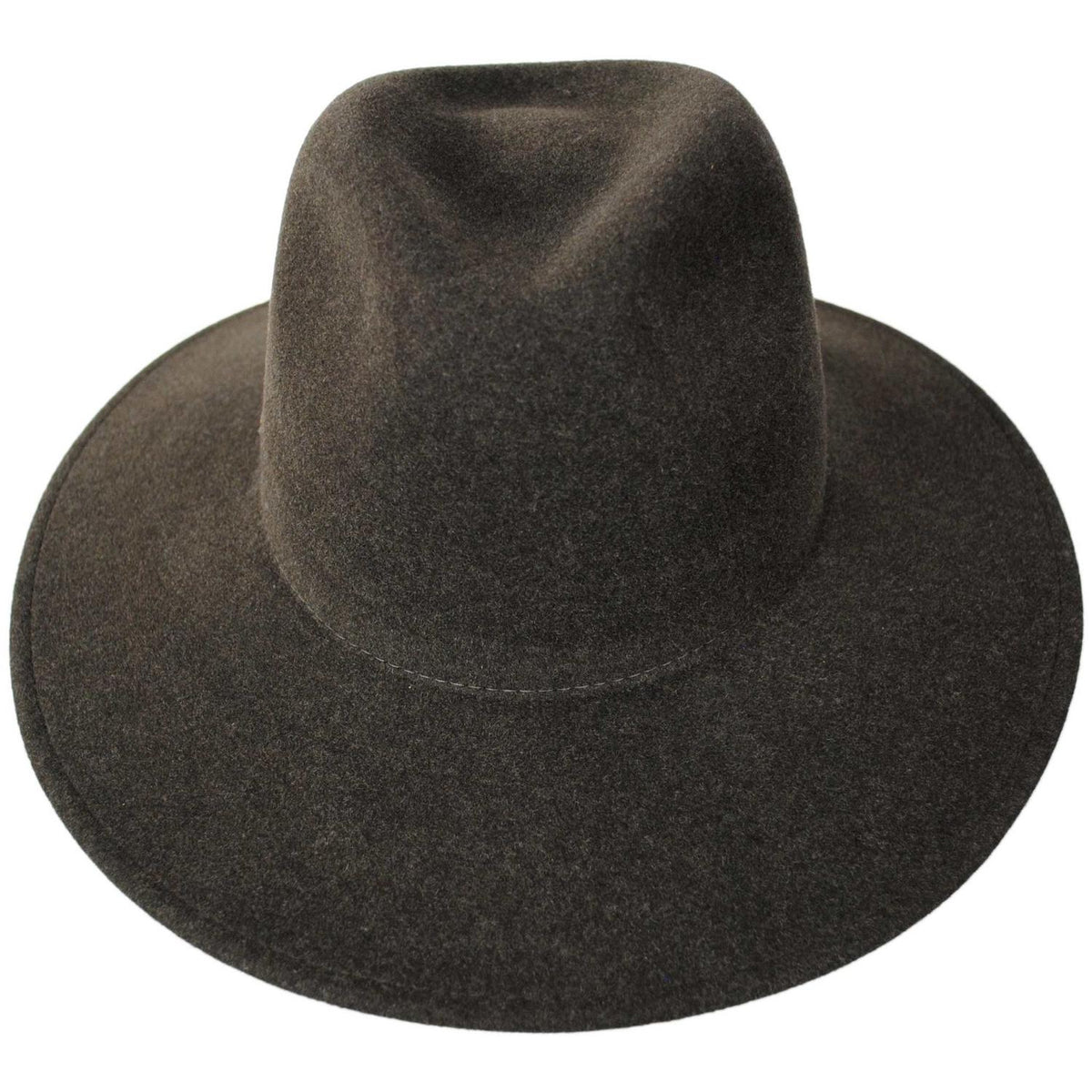 Betmar | Katie Wool Felt Safari Fedora Hat | 123175 | front | HUNTER GREEN MIX