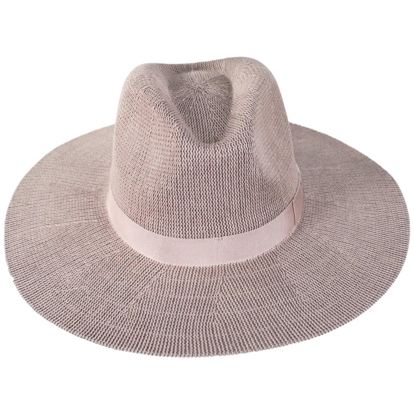 BRIXTON HATS | Lyons Cotton Knit Fedora Hat - Spring | 107408SS | front | CHALK PINK