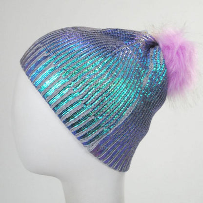 Scala | Kid's Mermaid Magic Beanie Hat | 508314 | front | LAVENDER