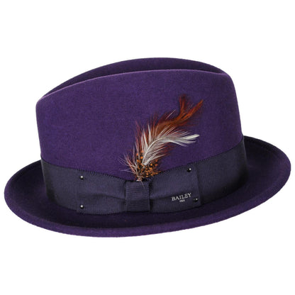 Bailey 1922 | Tino Wool LiteFelt Trilby Fedora Hat | 130008 | profile | DEEP PLUM
