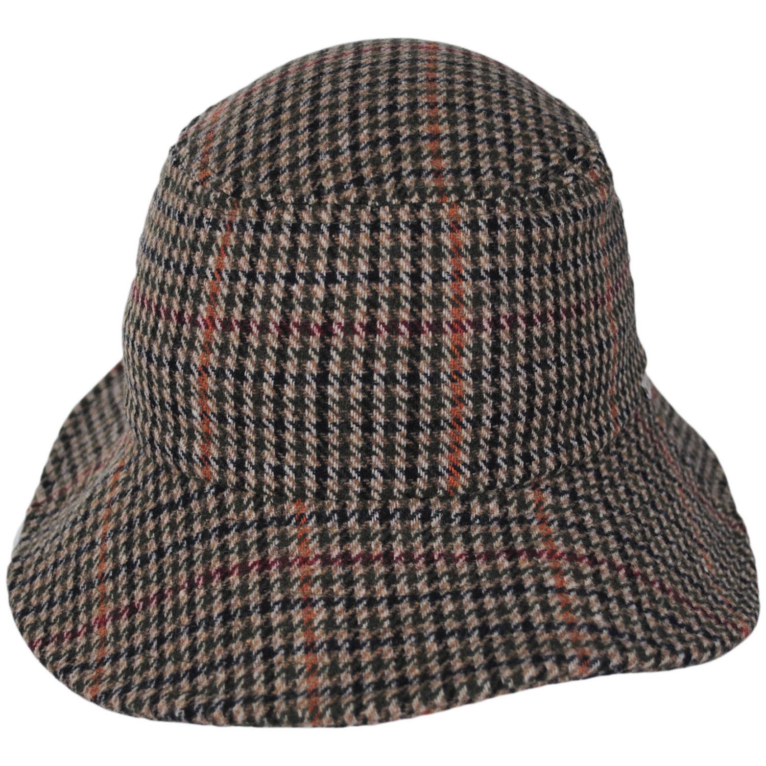 BRIXTON HATS | Whittier Tweed Packable Bucket Hat - FINAL SALE | 185550 | front | OLIVE/BEIGE/BLACK