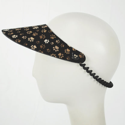 The Incredible Sunvisor | Springlace Paw Prints Sunvisor | 196375 | profile | BLACK/TAN
