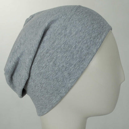 Slumbercap | Slouchy Cotton Blend Beanie Hat | 500898 | profile | HEATHER GREY