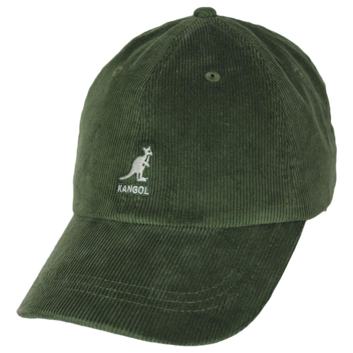 Kangol | Logo Corduroy Strapback Baseball Cap Dad Hat | 201182 | lead | OLIVE