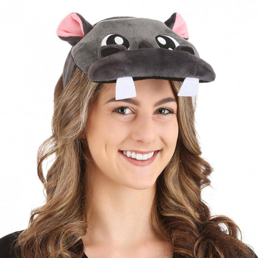 Elope | Hippo Plush Headband | 190472 | front | GREY