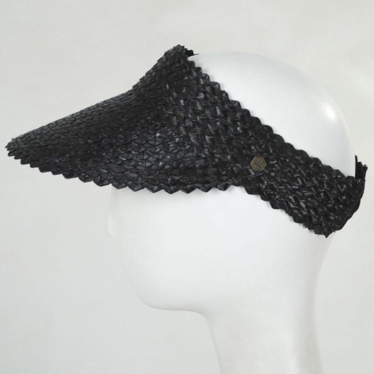 Hemlock Hat Co. | Capri Wheat Straw Visor | 195950 | profile | ONYX