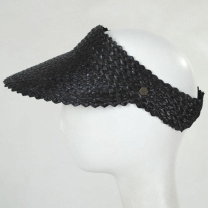Hemlock Hat Co. | Capri Wheat Straw Visor | 195950 | profile | ONYX