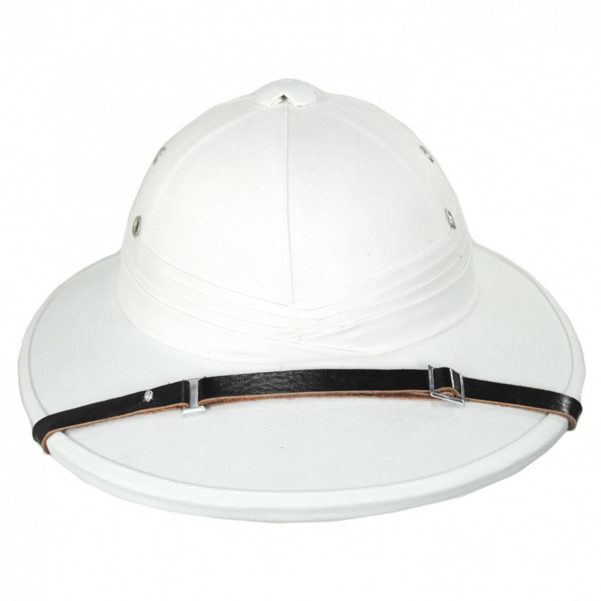 Village Hat Shop | French Pith Helmet | 155800 | front | WHITE