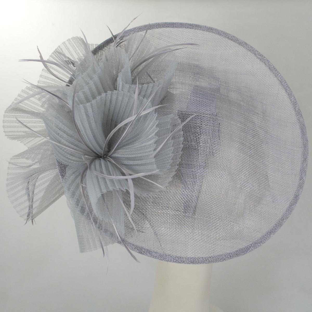 Kathy Jeanne | Fruncido Sinamay Straw Fascinator Hat | 122429 | profile | GREY