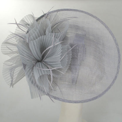 Kathy Jeanne | Fruncido Sinamay Straw Fascinator Hat | 122429 | profile | GREY
