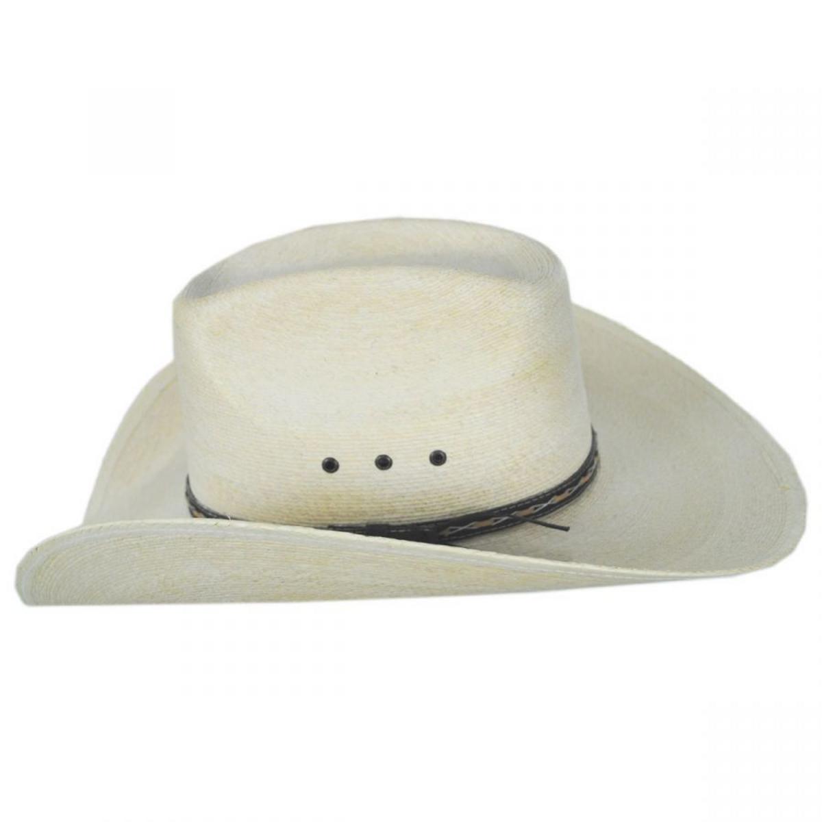 Stetson | Square Palm Leaf Straw Western Hat | 127029 | profile | NATURAL