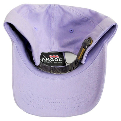 Kangol | Washed Cotton Strapback Baseball Cap Dad Hat - Fashion Colors | 201173A | under | ICED LILAC