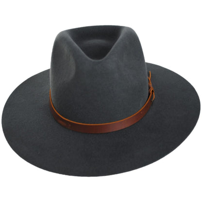 BRIXTON HATS | Hawkins Weather Guard Wool Felt Western Hat | 135613 | front | ASPHALT/BROWN