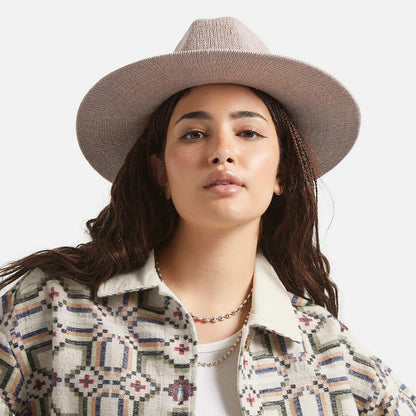 BRIXTON HATS | Lyons Cotton Knit Fedora Hat - Spring | 107408SS | lsftwo | CHALK PINK
