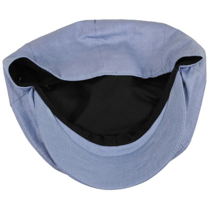 Jaxon Hats | Linen and Cotton Newsboy Cap | 167774 | under | DENIM BLUE