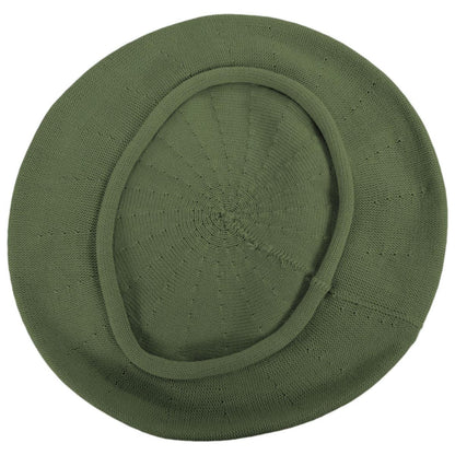 sur la tete | Cotton Beret - 11.5 inch Diameter | 151101 | under | AMAZON SAGE