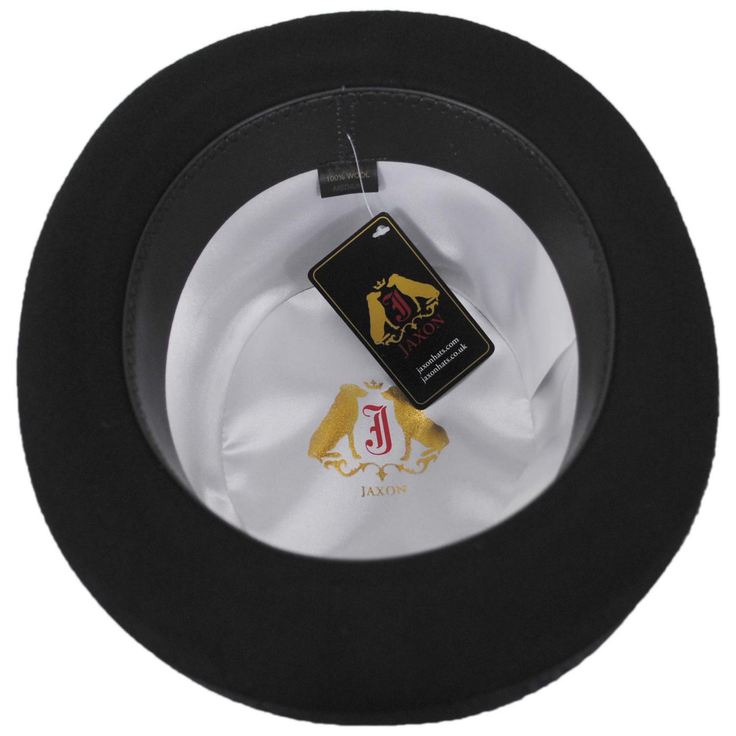 Jaxon Hats | English Wool Felt Bowler Hat | 132055 | under | BLACK