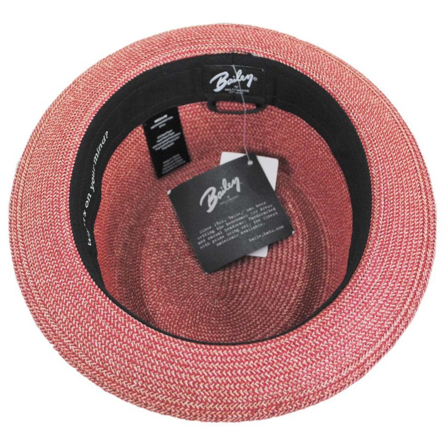 Bailey 1922 | Waits Sewn Braid Straw Pork Pie Hat | 127798 | under | CHILI PEPPER