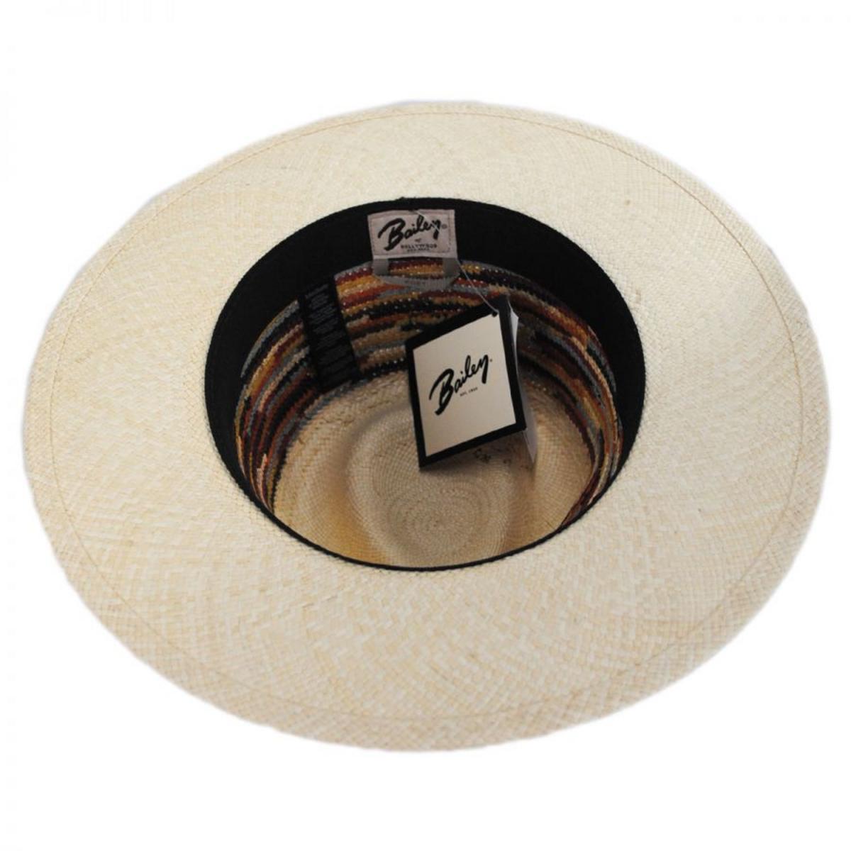 Bailey 1922 | Tasmin Panama Straw Fedora Hat | 127826 | under | NATURAL MULTI