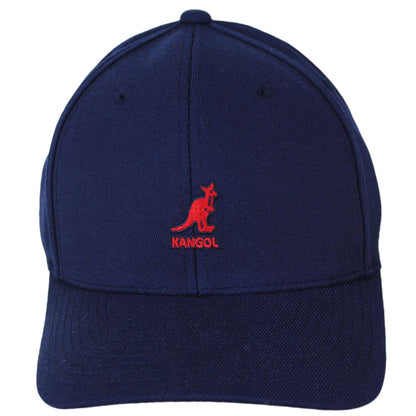 Kangol | Logo Wool Flexfit Fitted Baseball Cap | 201104 | front | YONDER BLUE