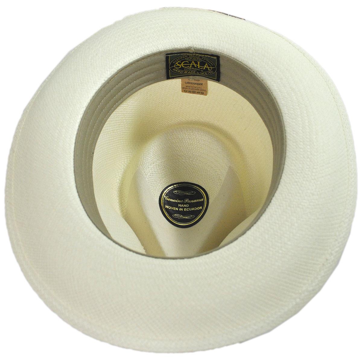 Scala | Panama Hot Springs Straw C-Crown Fedora Hat | 126122 | under | BLEACH