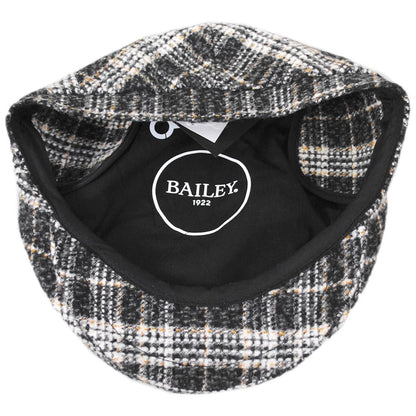 Bailey 1922 | Axel Plaid Earflap Ivy Cap | 167238 | under | BLACK PLAID
